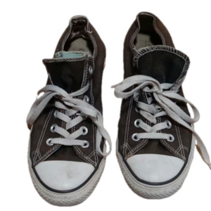 CONVERSE ALL STAR, DOUBLE TONGUE, BLACK SIZE WOMEN'S 9